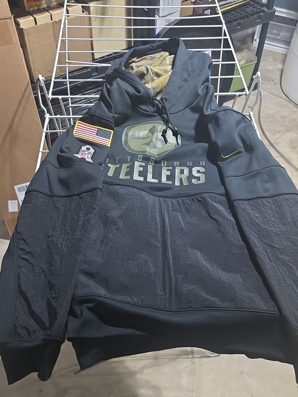 Mens Nike Pittsburgh Steelers Salute To Service XXL Hoodie
